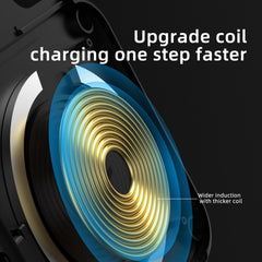 Upgraded wireless charging coil with wider induction area for faster charging