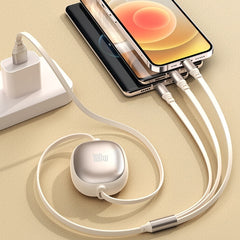 100W Retractable 3-in-1 Fast Charging Cable, image 3