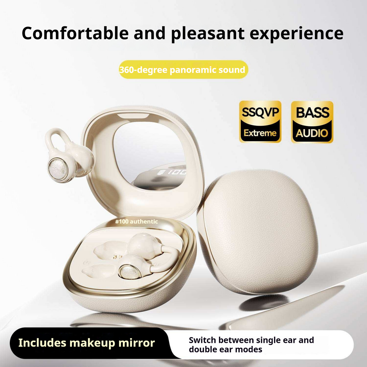 Smart Clip-On Open-Ear Wireless Earbuds, image 7